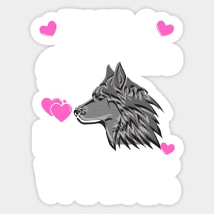 JUST A GIRL WHO LOVES WOLVES | Cute Quote | Wolf T-Shirt And More Sticker